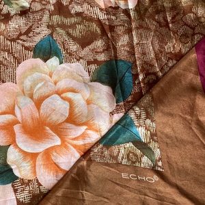 Vintage Echo Floral Silk Scarf